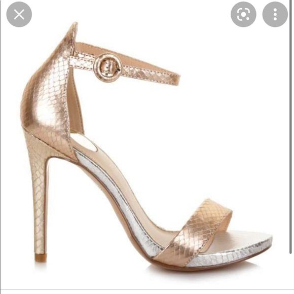 Gorgeous Gold leather high heels snake size 40 by Tsakiris Mallas worn once. - Picture 3 of 7